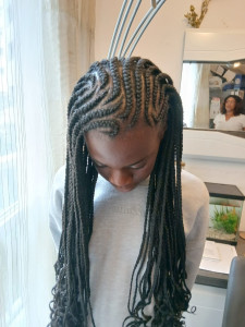 Photo de galerie - Nattes collées africaines, convient à tout type de cheveux .