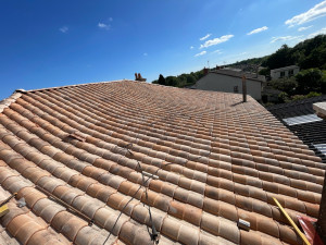 Photo de galerie - Couverture complète avec charpente tuile mécanique 160m2