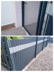 Photo de galerie - Pose de clôture et de portillon. Scellé et visé.