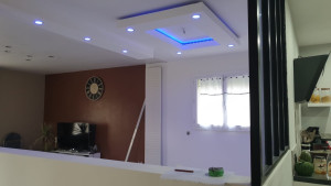 Photo de galerie - Faux plafond bande enduit 