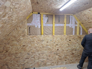 Photo de galerie - Aménagement de comble avec isolation et bardage bois 