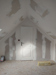 Photo de galerie - Pose de placo bande enduit