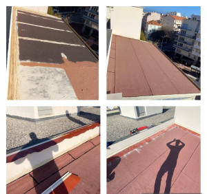 Photo de galerie - Changement, toiture terrasse + solin 