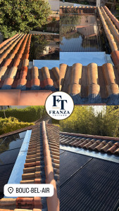 Photo de galerie - Réalisation d’une bavette sur mesure en zinc sur panneaux solaires 