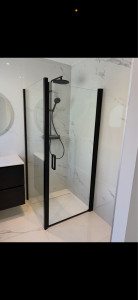 Photo de galerie - Plomberie, installation sanitaire poses receveur de douche + cabine