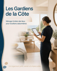 Photo de galerie - Ménage & état des lieux

Les Gardiens de la Côte proposent des services de ménage, nettoyage et remise en état, ainsi que des prestations d’état des lieux pour particuliers et professionnels. 