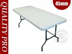 Photo de galerie - 2 tables pliantes blanches longueur 1m80 pour 8/10 personnes chacune