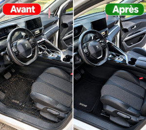 Photo de galerie - Nettoyage intérieur automobile :
Nous nettoyons votre véhicule avec soin : sièges, tapis, sol et tableau de bord. Retrouvez une voiture propre, fraîche et agréable au quotidien !