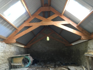 Photo de galerie - Charpente bois pour box équin.