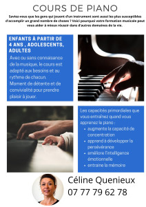 Photo de galerie - Cours de piano