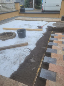 Photo de galerie - Pose de pavés autobloquants