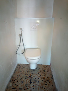 Photo de galerie - Pose de toilette suspendue 