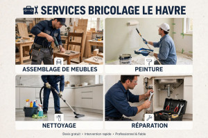 Photo de galerie - SERVICES BRICOLAGE LE HAVRE - Assemblage de meubles, Peinture, Nettoyage, Réparation. Artisan polyvalent au Havre, Bleville, Montivilliers. Devis gratuit, intervention rapide, pro et fiable. SIREN 131989758. Contact WhatsApp direct - Prix fixe.