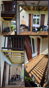 Photo de galerie - Changement balcon en bois 