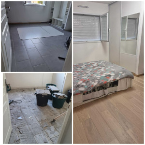 Photo de galerie - Changement de sol carrelage/ parquet