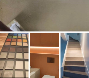 Photo de galerie - Revêtement de sol, béton, ciré, résine, époxy