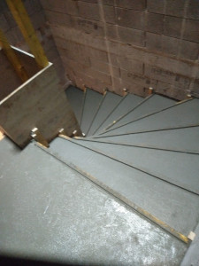 Photo de galerie - Realisation Escalier Balançé,Coffré,Coulé sur Plaçe