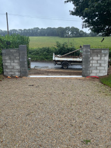 Photo de galerie - Création entrée pour portail 