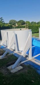 Photo de galerie - Montage Piscine en acier 