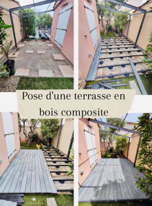 Photo de galerie - Pose terrasse en composite