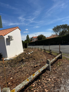 Photo de galerie - Le chantier après défrichage d’un haies 