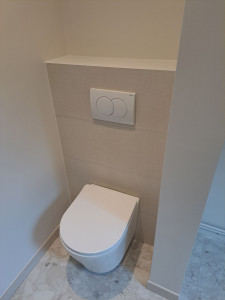 Photo de galerie - Installation d'un wc suspendu en 