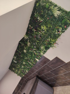 Photo de galerie - Pose mur florale jacuzzi 