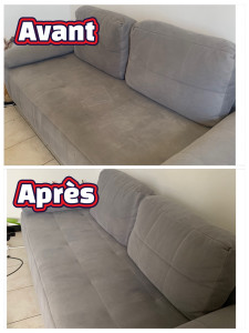 Photo de galerie - Avant/après shampouineuse 