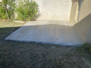Photo de galerie - Réalisation dalle béton 10 m2