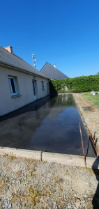 Photo de galerie - Terrassement/coulage de terrasse quartzé