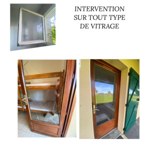 Photo de galerie - Intervention sur vitrage