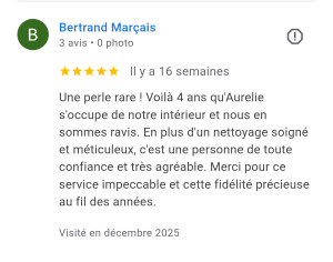 Photo de galerie - Avis client 