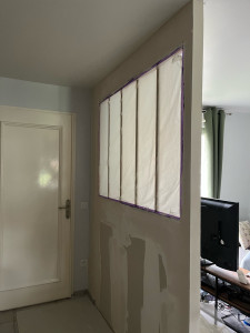 Photo de galerie - Création cloison séparation avec pose de verrière 