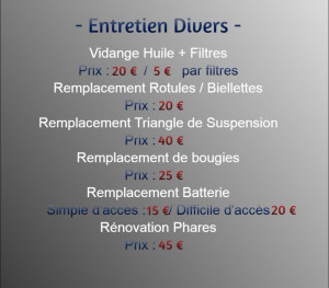 Photo de galerie - Voici quelques services pour de l'entretien divers