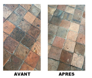 Photo de galerie - Décapage de tomettes multiwash