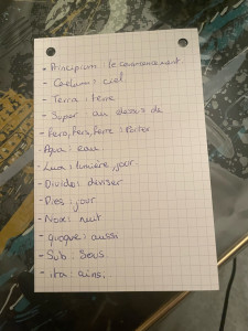 Photo de galerie - Cours de Latin