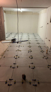 Photo de galerie - Pose de carrelage.
