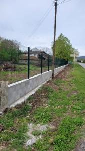 Photo de galerie - Création mur plus grillage rigide