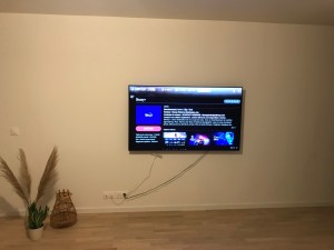 Photo de galerie - Pose support mural tv dans mon salon 