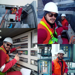 Photo de galerie - Réalisation d'installations électriques industrielles : tirage de câbles, raccordement et mise en service.