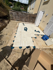 Photo de galerie - Chantier d’une terrasse 