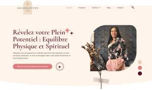 Photo de galerie - Cette photo illustre le site internet d'une thérapeute holistique.