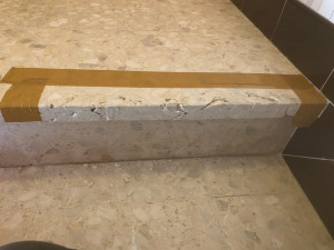 Photo de galerie - Réparation escalier marbre 