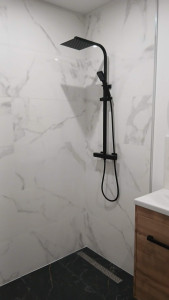 Photo de galerie - Réalisation d'une douche à l'italienne entièrement refaite 