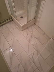 Photo de galerie - Pose de carrelage et de plinthe
