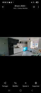 Photo de galerie - Pose de meubles ikea pour cuisine, avec crédence en carrelage. 