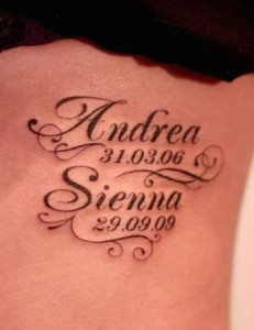 Photo de galerie - Tatouage sentimentale 