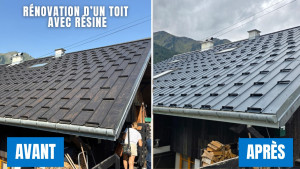 Photo de galerie - Rénovation d'une toiture avec résine haute performance.