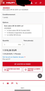 Photo de galerie - Scie sabre