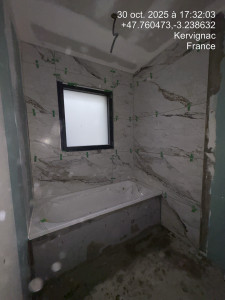 Photo de galerie - Pose de Faïence 120x60cm